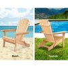 Gardeon Outdoor Chairs Furniture Beach Chair Lounge Wooden Adirondack Garden Patio – 2