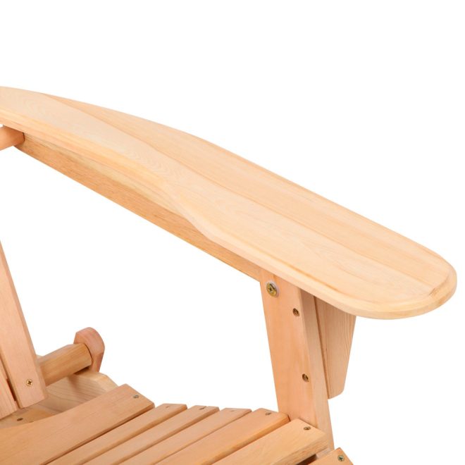 Gardeon 3 Piece Outdoor Beach Chair and Table Set – Natural