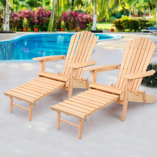 Gardeon Outdoor Furniture Sun Lounge Chairs Beach Chair Recliner Adirondack Patio Garden – 2