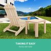 Gardeon Wooden Outdoor Side Beach Table – Natural