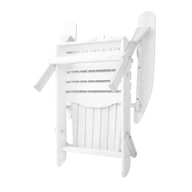 Gardeon Outdoor Furniture Beach Chair Wooden Adirondack Patio Lounge Garden – White