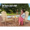 Gardeon Outdoor Sun Lounge Beach Chairs Table Setting Wooden Adirondack Patio Chair