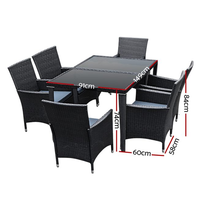 Gardeon Outdoor Furniture Dining Set – 7