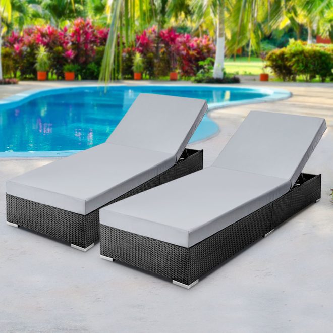 Gardeon Sun Lounge Outdoor Furniture Day Bed Wicker Rattan Garden Sofa – 2