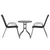 Gardeon Outdoor Furniture Table and chairs Stackable Bistro Set Patio Coffee – 3
