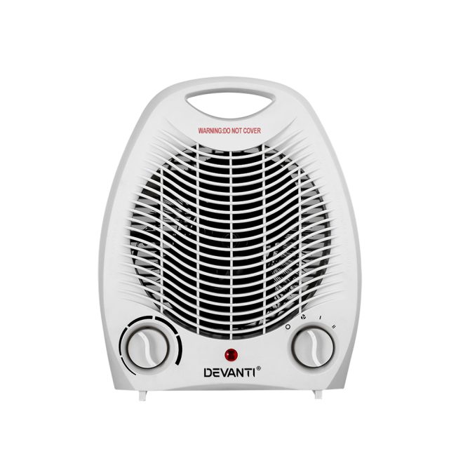 Electric Fan Heater Portable Room Office Heaters Hot Cool Wind 2000W