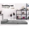 Artiss Lounge Sofa Bed Floor Couch Chaise Chair Recliner Futon Folding Grey