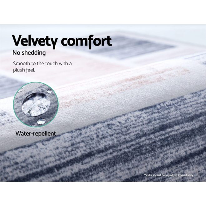 Artiss Floor Rugs Short Pile Area Rug Large Modern Carpet Soft Grey – 200×290 cm