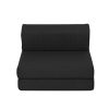 Giselle Bedding Folding Foam Mattress Portable Sofa Bed Mat Air Mesh Fabric Black – SINGLE