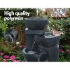 Gardeon 4 Tier Solar Powered Water Fountain with Light – Blue