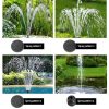 Solar Pond Pump Pool Fountain Battery Garden Outdoor Submersible Kit 4FT
