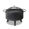 Fire Pit BBQ Grill Smoker Portable Outdoor Fireplace Patio Heater Pits – 76X76X50 cm