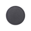 Ottoman Round Foot Stool Teddy Fabric Foot Rest Padded Seat – Charcoal