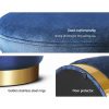 Artiss Ottoman Foot Stool with Storage Round Velvet Foot Rest Pouffe Footstool – Navy Blue
