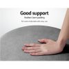 Artiss Round Velvet Ottoman Foot Stool Foot Rest Pouffe Padded Seat Footstool – Charcoal Grey