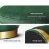 Artiss Round Velvet Ottoman Foot Stool Foot Rest Pouffe Padded Seat Footstool – Green