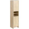 Artiss 185cm Bathroom Cabinet Tallboy Furniture Toilet Storage Laundry Cupboard – Oak