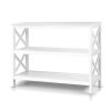 Wooden Storage Console Table – White