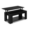 Artiss Lift Up Top Coffee Table Storage Shelf – Black