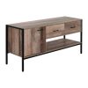 TV Stand Entertainment Unit Storage Cabinet Industrial Rustic Wooden 120cm