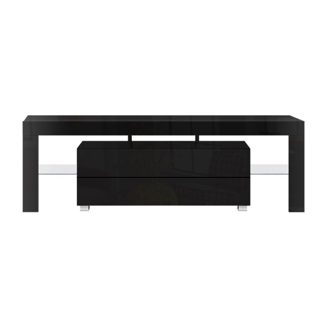 Artiss TV Cabinet Entertainment Unit Stand RGB LED Gloss Furniture 160cm Black