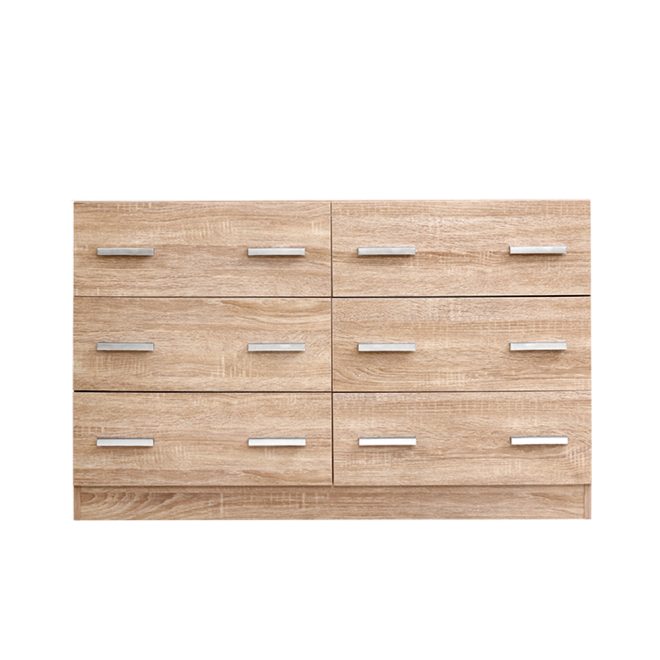 Artiss 6 Chest of Drawers Cabinet Dresser Table Tallboy Lowboy Storage Wood – Oak