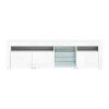 TV Cabinet Entertainment Unit Stand RGB LED Gloss 3 Doors 180cm – White