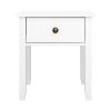 Bedside Tables Drawer Side Table Nightstand White Storage Cabinet White Shelf – 45x38x47.5 cm