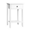 Bedside Tables Drawer Side Table Nightstand White Storage Cabinet White Shelf – 50x30x74 cm