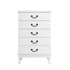 Artiss Chest of Drawers Dresser Table Lowboy Storage Cabinet White KUBI Bedroom – 60x37x94 cm