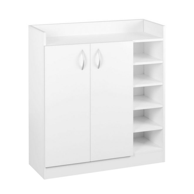 Artiss 2 Doors Shoe Cabinet Storage Cupboard – White