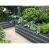Green Fingers Galvanised Steel Garden Bed – Aliminium Grey – 150x90x30 cm