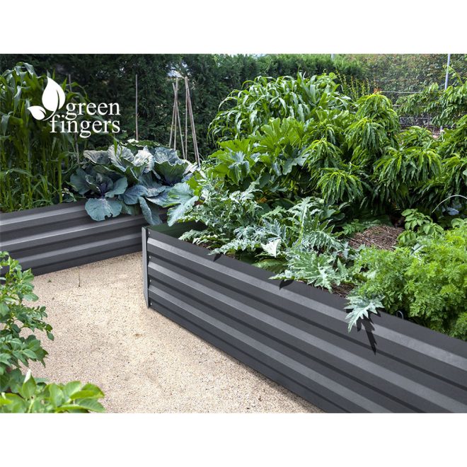 Greenfingers Garden Bed 2PCS Galvanised Steel Raised Planter – 210x90x30 cm