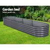 Greenfingers Galvanised Raised Garden Bed Steel Instant Planter – 320x80x40 cm