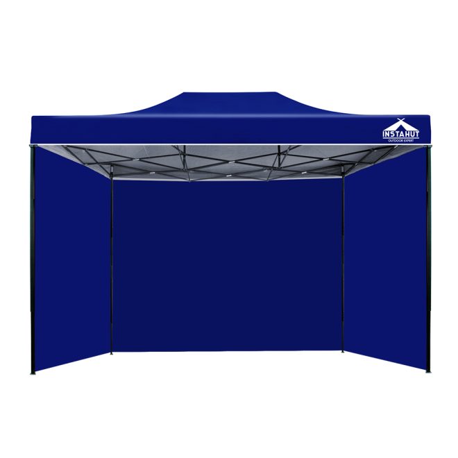 Instahut Gazebo Pop Up Marquee Folding Wedding Tent Gazebos Shade – 3×4.5 m, Blue