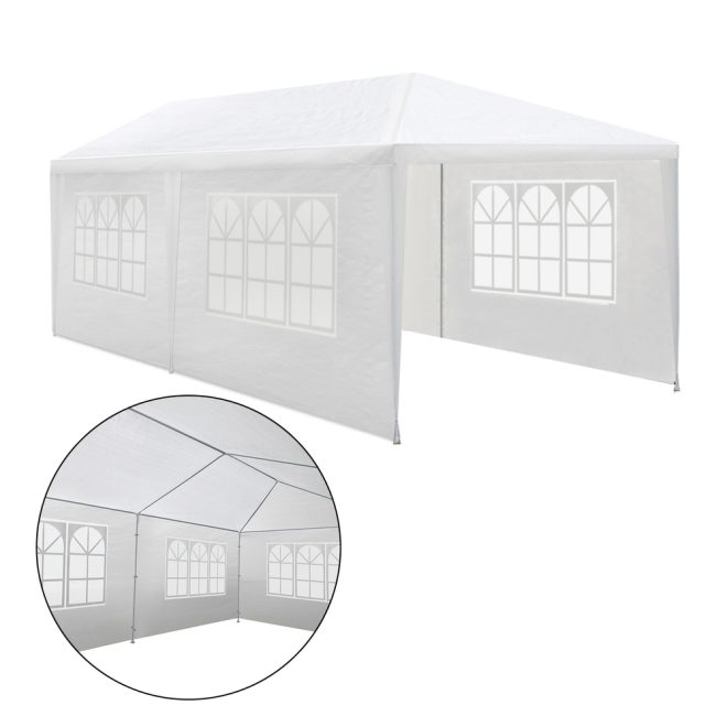 Gazebo 3×6 Outdoor Marquee Side Wall Party Wedding Tent Camping – White