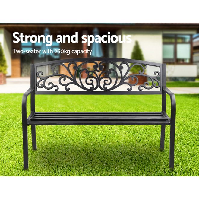 Gardeon Outdoor Garden Bench – Black