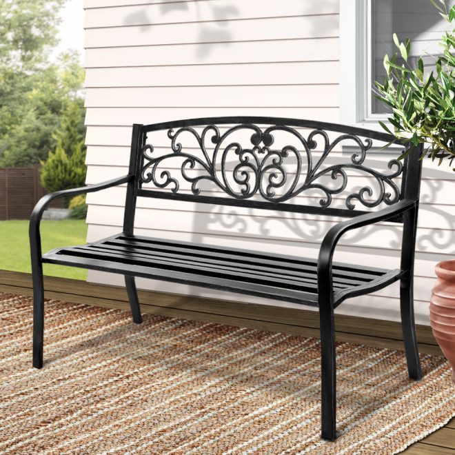 Gardeon Outdoor Garden Bench – Black