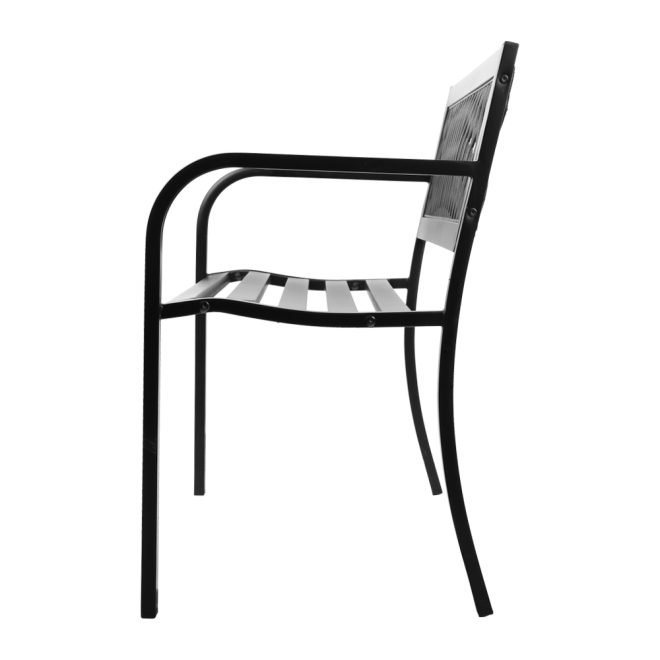 Steel Modern Garden Bench – Black