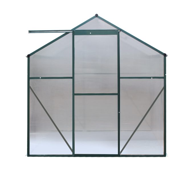 Greenfingers Greenhouse Aluminium Polycarbonate Green House Garden Shed – 1.9×1.9 m