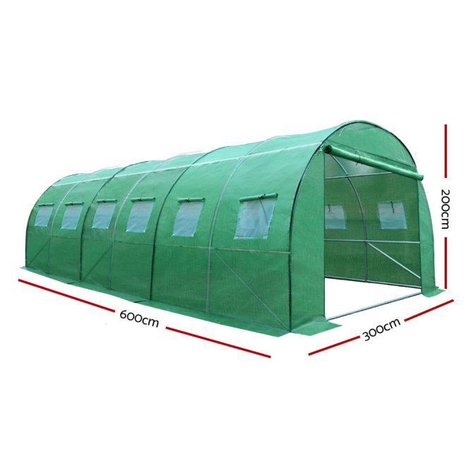 Greenfingers Greenhouse Garden Shed Green House Polycarbonate Storage – 6x3x2 m