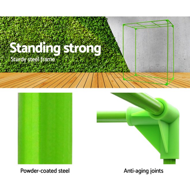 Green Fingers Weather Proof Lightweight Grow Tent – 120x120x200 cm, Green