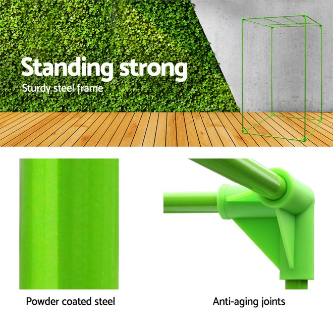 Green Fingers Weather Proof Lightweight Grow Tent – 90x90x180 cm, Green