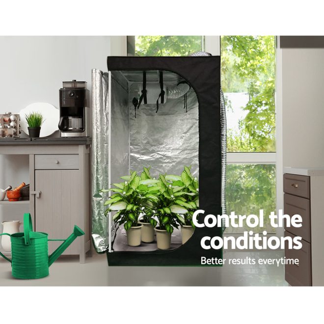 Greenfingers Hydroponics Grow Tent Ventilation Kit Vent Fan Carbon Filter Duct Ducting – 4IN