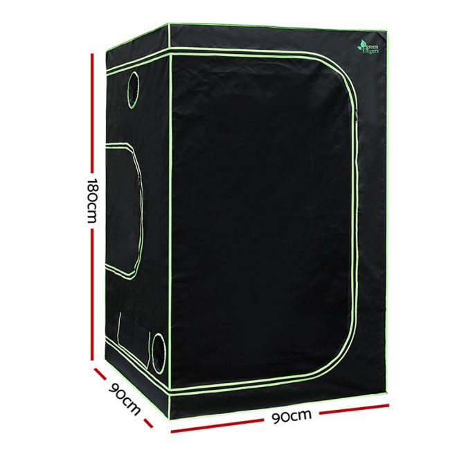 Greenfingers Grow Tent 1000W LED Grow Light Mylar – 90x90x180 cm, 1000W/6″ Ventilation