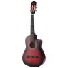 Alpha 34″ Inch Guitar Classical Acoustic Cutaway Wooden Ideal Kids Gift Children 1/2 Size – 34″ Red