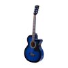 ALPHA 38 Inch Wooden Acoustic Guitar – 34″ Blue