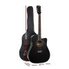 Alpha 41″ Inch Electric Acoustic Guitar Wooden Classical Full Size EQ Bass – 41″Black Set Electric