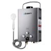 Devanti Portable Gas Water Heater 8LPM Outdoor Camping Shower – Beige, With Pump