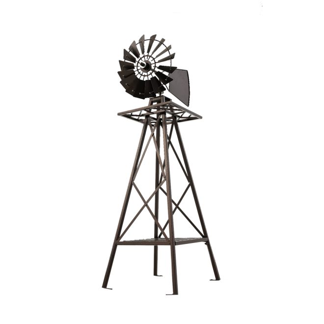 Garden Windmill Metal Ornaments Outdoor Decor Ornamental Wind Mill – 120×30 cm